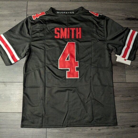 Jeremiah Smith #4 Ohio State Buckeyes BLACKOUT Stitched Men's Jersey Adult Sizes - Picture 2 of 7